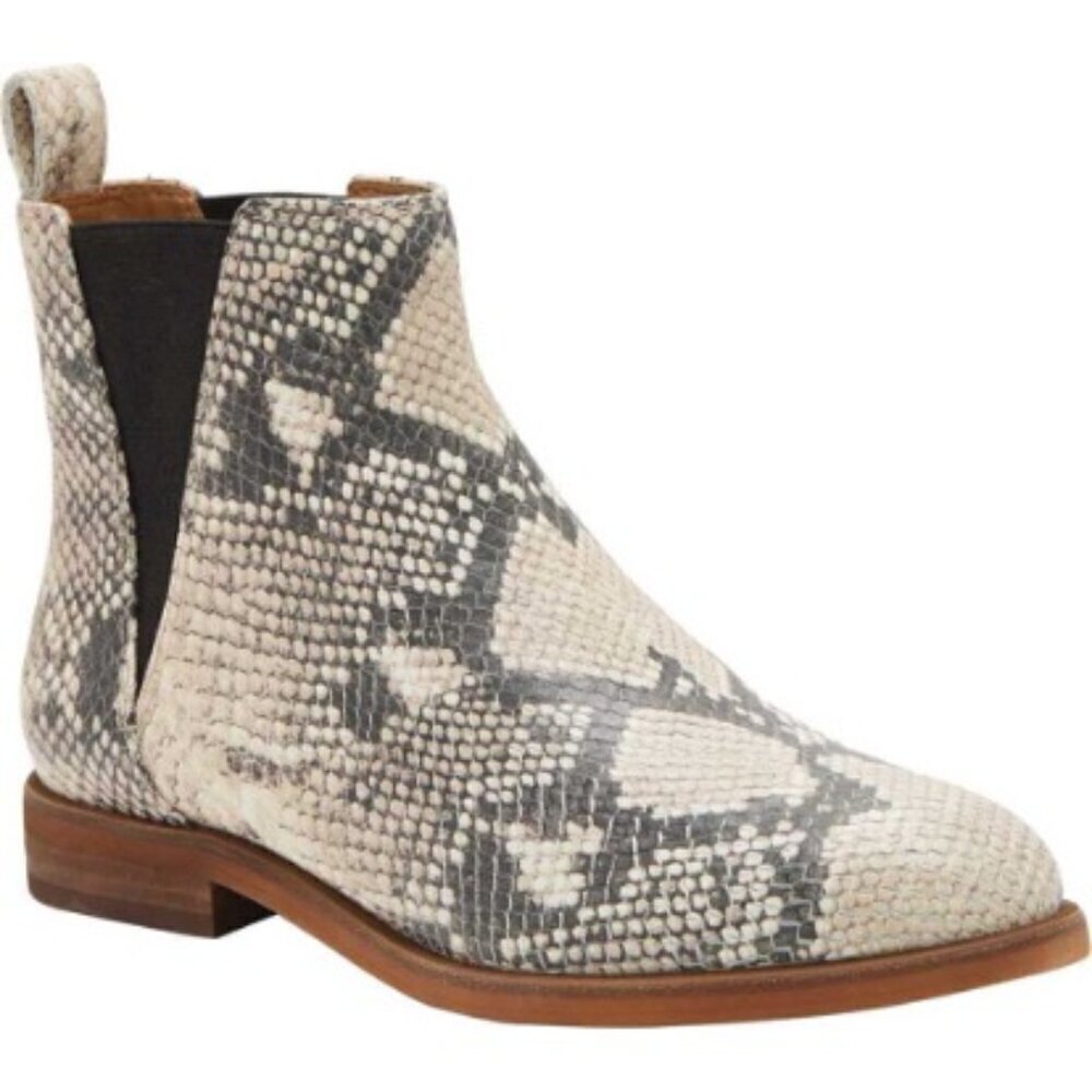 Lucky Brand Haylia Western Snake Print Round Toe Ankle Boots Size 8.5 - Picture 4 of 4